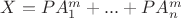 $X = PA_{1}^{m} + ... + PA_{n}^m$