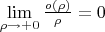 $\lim\limits_{\rho\to +0} \frac{o(\rho)}{\rho} = 0$