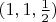 $(1,1,\frac{1}{2})$
