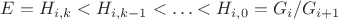 $E = H_{i,k} < H_{i,k-1} < \ldots < H_{i,0} = G_i / G_{i+1}$
