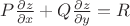 $P\frac{\partial z}{\partial x}+Q\frac{\partial z}{\partial y}=R$