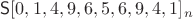 $\mathsf S[0,1,4,9,6,5,6,9,4,1]_n$