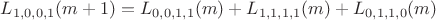 $L_{1,0,0,1}(m+1)=L_{0,0,1,1}(m)+L_{1,1,1,1}(m)+L_{0,1,1,0}(m)$