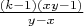 $ \frac {(k-1)(xy-1)}{y-x} $
