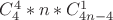 $C_4^4*n*C_{4n-4}^1$