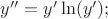 $y''=y'\ln(y');