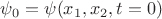 $\psi_0 = \psi(x_1, x_2, t=0)$
