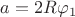 $a = 2R\varphi_{1}$