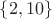 $\{2,10\}$