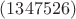 $(1347526)$ $(1347526)$