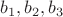 $b_{1}, b_{2}, b_{3}$