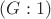 $(G:1)$