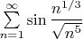 $\sum\limits_{n=1}^{\infty}\sin \dfrac{n^{1/3}}{\sqrt{n^5}}$