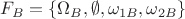$\[{F_B} = \left\{ {{\Omega _B},\emptyset ,{\omega _{1B}},{\omega _{2B}}} \right\}\]$