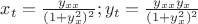 ${x_t=\frac{y_{xx}}{(1+y_x^2)^2}};  y_t=\frac{y_{xx}y_x}{(1+y_x^2)^2}$