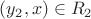 $(y_2, x) \in R_2$