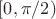 $[0,\pi /2)$