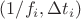 $(1/f_i,\Delta t_i)$