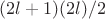 $(2l+1)(2l)/2$