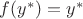 $f(y^*)=y^*$