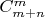 $ C^m_{m+n}$