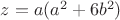 $z=a(a^2+6b^2)$