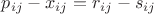 $p_{ij}-x_{ij}=r_{ij}-s_{ij}$