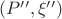 $(P'', \xi'')$ $(P'', \xi'')$