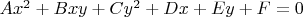 $A x^2+B x y+C y^2+D x+E y+F=0$