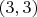 $(3, 3)$