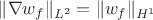 $\|\nabla w_f\|_{L^2}=\|w_f\|_{H^1}$