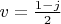 $v=\frac{1-j}{2}$