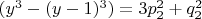 $(y^3-(y-1)^3) = 3p_2^2+q_2^2$