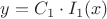 $y=C_1 \cdot I_1(x)$