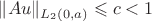 $\|Au\|_{L_2(0,a)} \leqslant c <1$