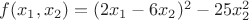 $f(x_1,x_2)=(2x_1-6x_2)^2-25x_2^2$