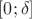 $[0;\delta]$