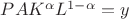$PAK^{\alpha}L^{1-\alpha}=y$