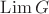 $\operatorname{Lim} G$