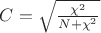 $C=\sqrt{\frac {\chi^2} {N+\chi^2}}$