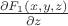 $\frac{\partial F_1(x,y,z)}{\partial z}$