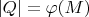 $|Q| = \varphi (M)$