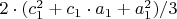 $2\cdot  (c_1^2+c_1\cdot  a_1+a_1^2)/3$