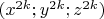 $(x^{2k};y^{2k};z^{2k})$