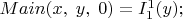 $Main(x,\;y,\;0)=I_{1}^{1}(y);$