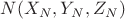 $N(X_N,Y_N,Z_N)$