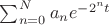 $\sum_{n=0}^N a_n e^{-2^n t}$