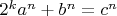 $2^ka^n+b^n=c^n$