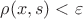 $\rho(x,s)<\varepsilon$