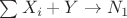 $\sum {X_i}+Y \rightarrow N_1$
